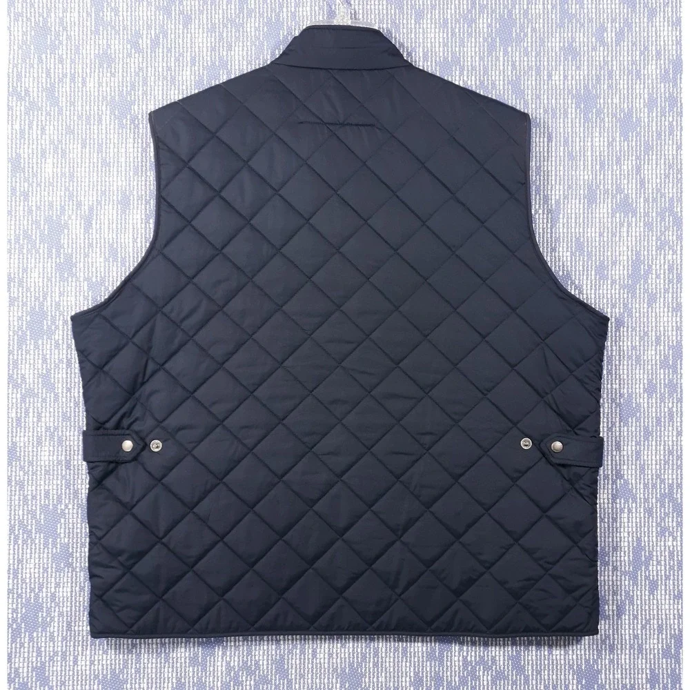 Joseph Abboud Quilted Vest Size 2XL Full Zip Blue Outdoor